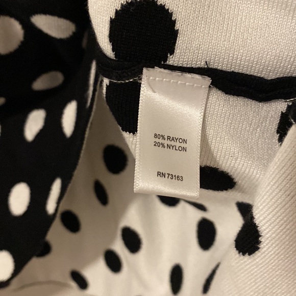 Spense black and white polka dot skirt knee length - Picture 2 of 5